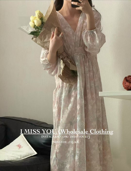 Korean APM Collection I Miss You Beige Dress (Instock)