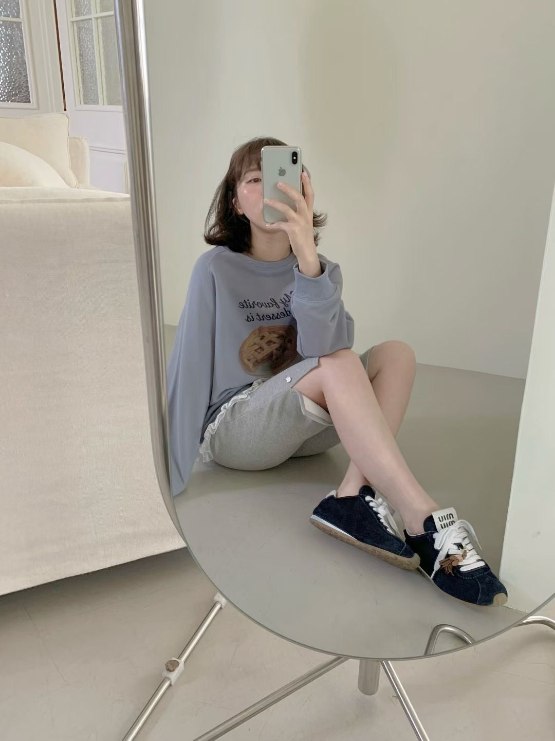 Korean APM Collection 2 Colors Lace Layer Sweater (Instock)