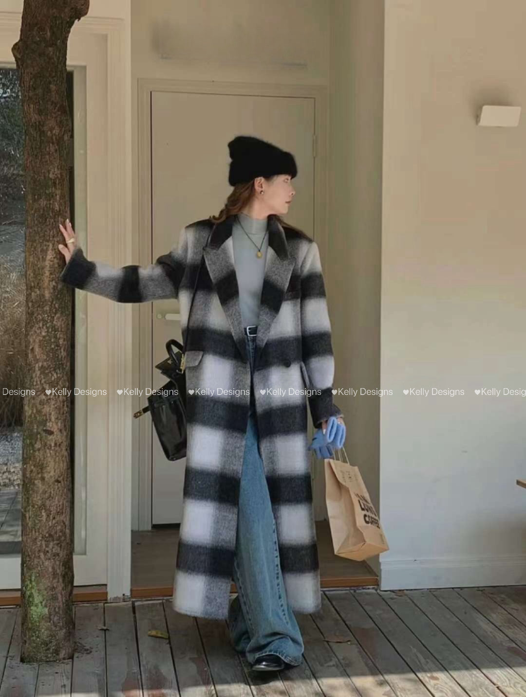 Kelly Designs Lattices Wool Coat (Instock)