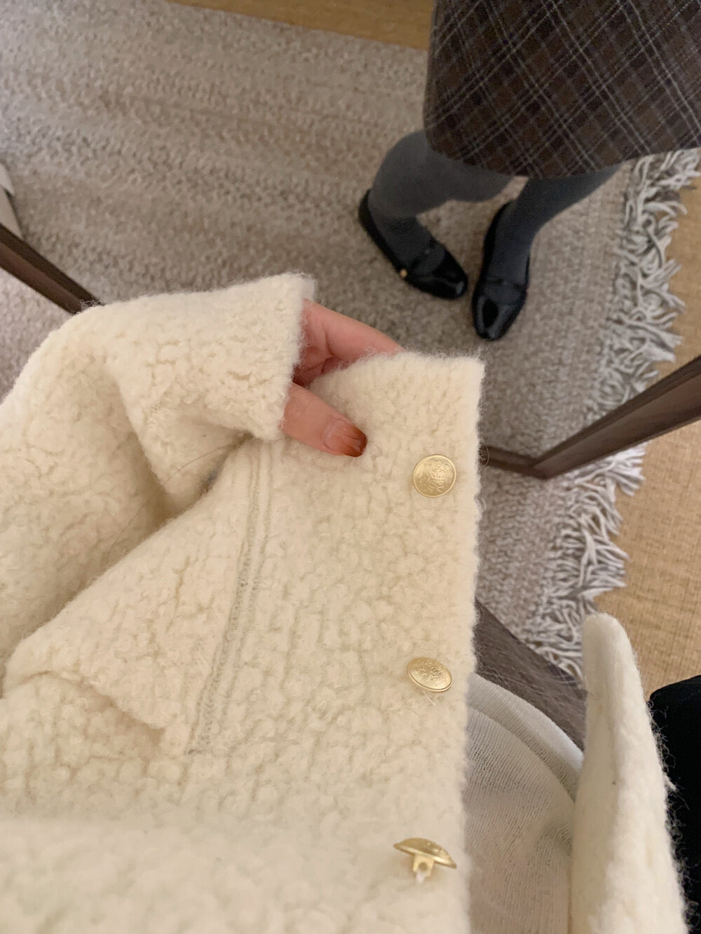 Kelly Designs Gold Buttons Wool Three Colors Cardigan (Instock)