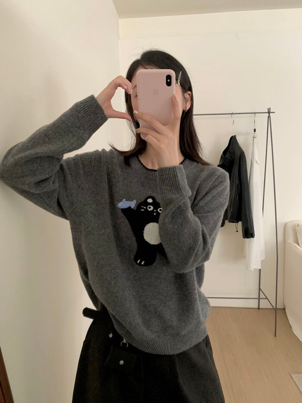 Kelly Designs 100% Wool Cat Knit Sweater (2 Colors) - (Instock)