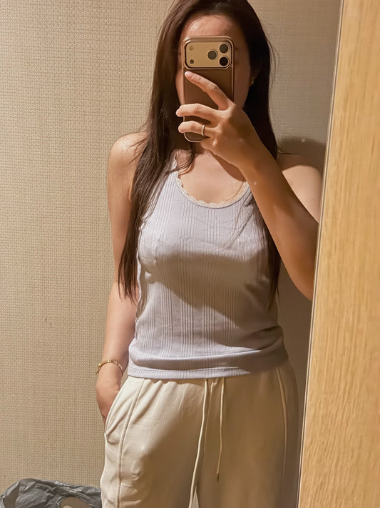 Korean APM Collection Soft Lace Tank Top (Instock)