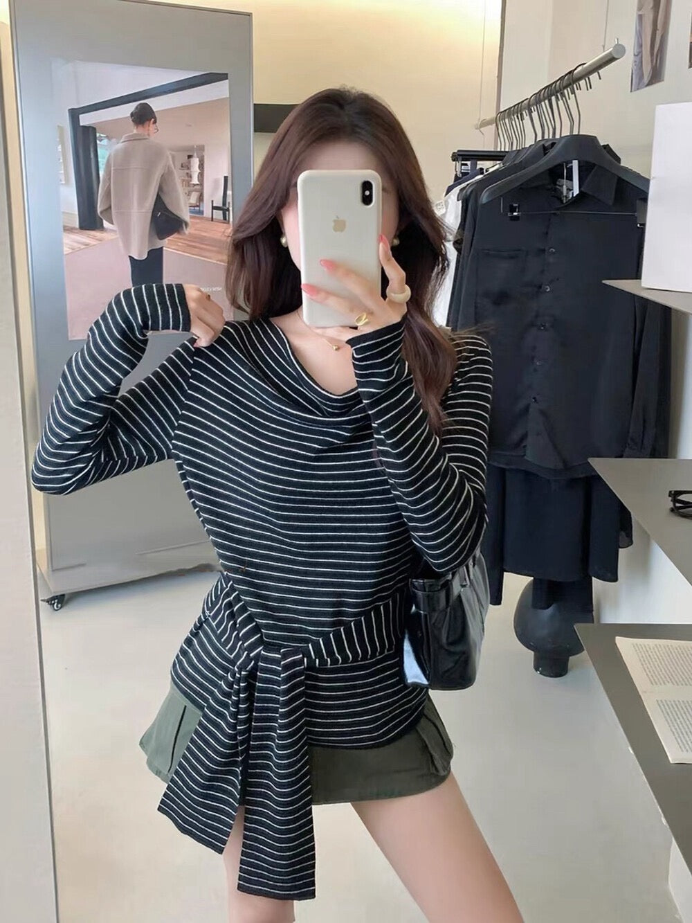 Kelly Designs Two Colors Stripe 2-ways Top (Instock)