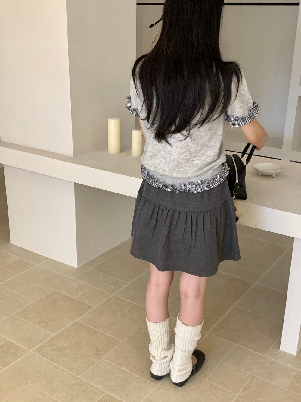 Kelly Designs Dark Grey Ribbons Skirt (Instock)