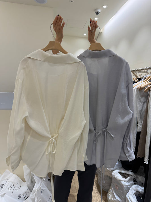 Korean APM Collection Shirt&Inner Lace Blouse-2 Colors (Instock)