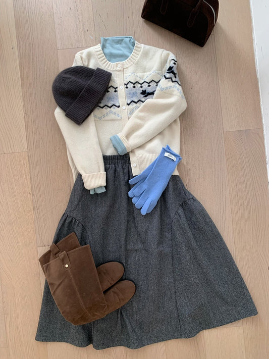 Kelly Designs Pure Wool Nordic Knit Cardigan (Instock)