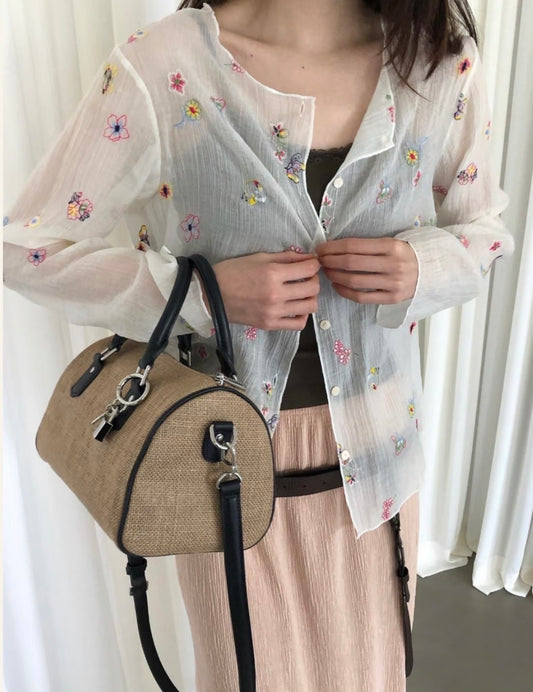 Korean APM Collection Floras White Cardigan (Instock)