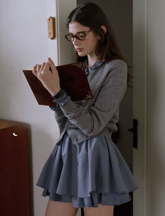 Kelly Designs Layer Cardigan and Blue Puffy Skirt (Instock)