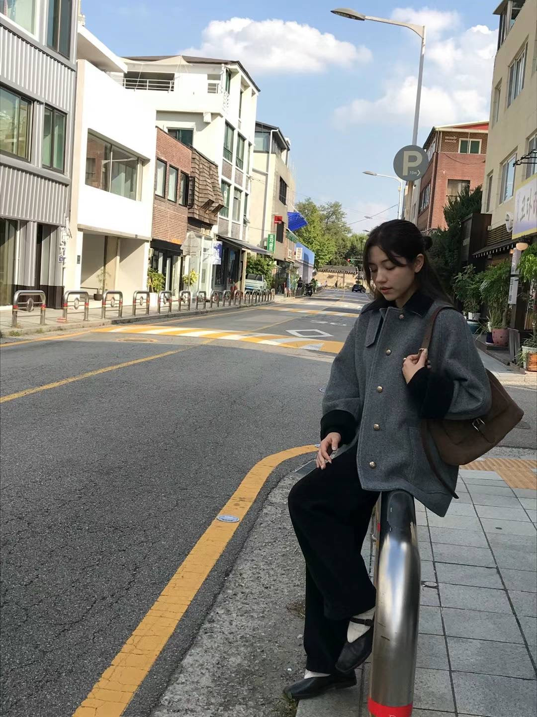 Korean APM Collection AGO Grey Wool Coat (Instock)