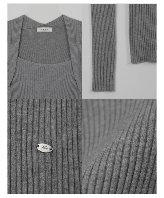 Korean Collection Inlet Bolero Long Sleeves Knit 4 Colors (Instock)