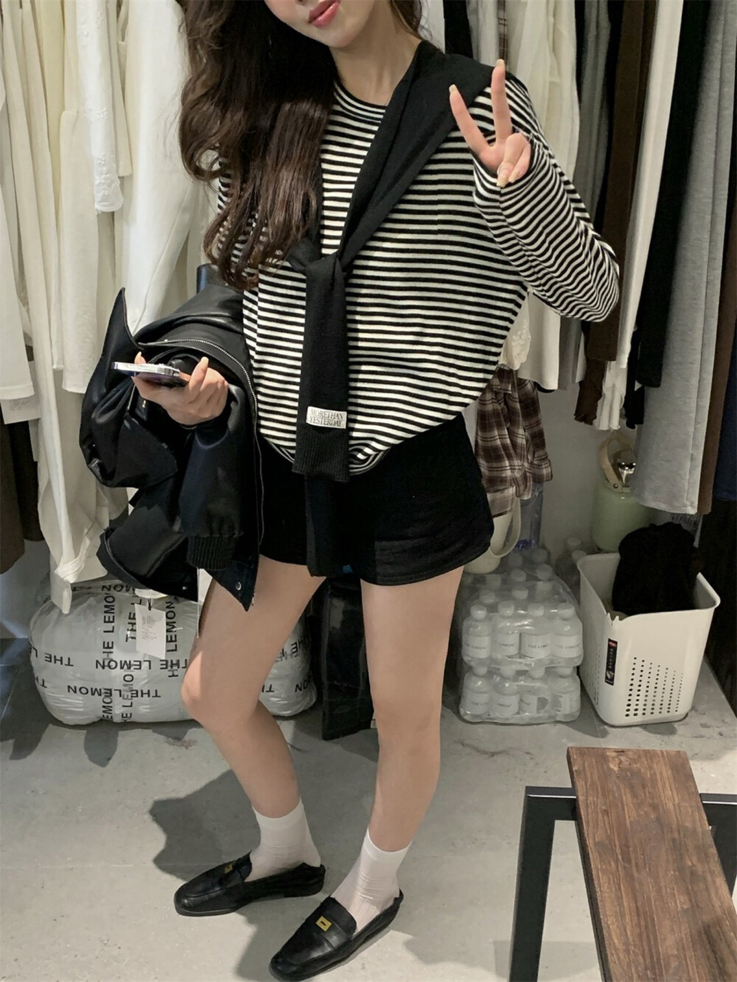 Kelly Designs Real 2pcs Stripe 2 Colors Top (Instock)