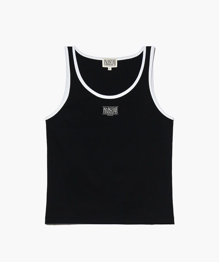 Marithe _ W CLASSIC LOGO SLEEVELESS black (Instock)