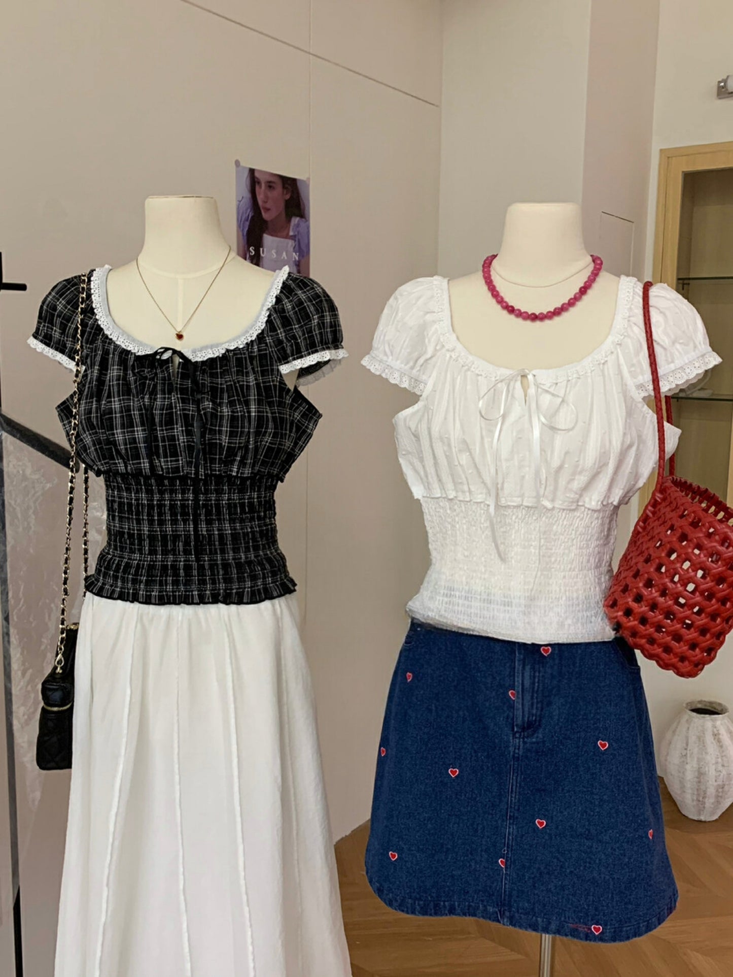 Kelly Designs U Neck White Blouse (Instock)