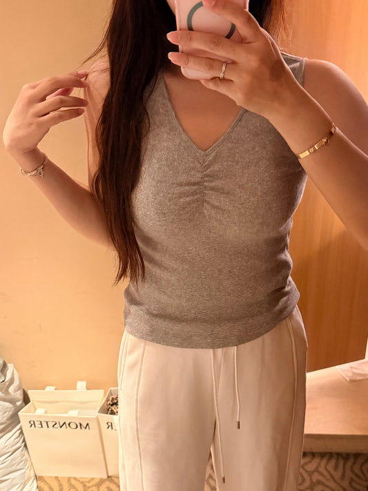 Korean APM Collection V Neck Tank Top-3 Colors (Instock)