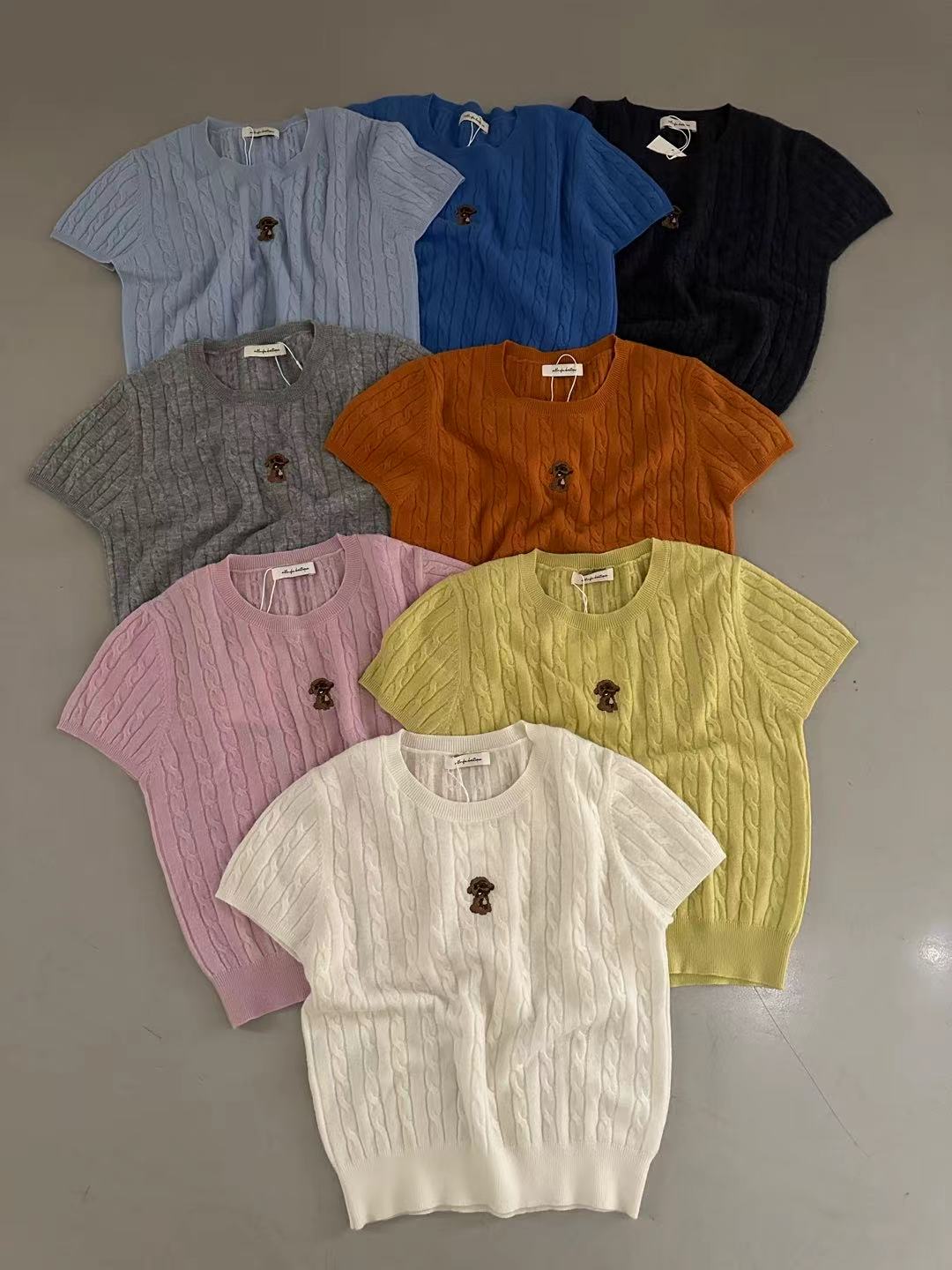 Kelly Designs Multiple Colors 100% Wool Embroidered Puppy Tops (Instock)