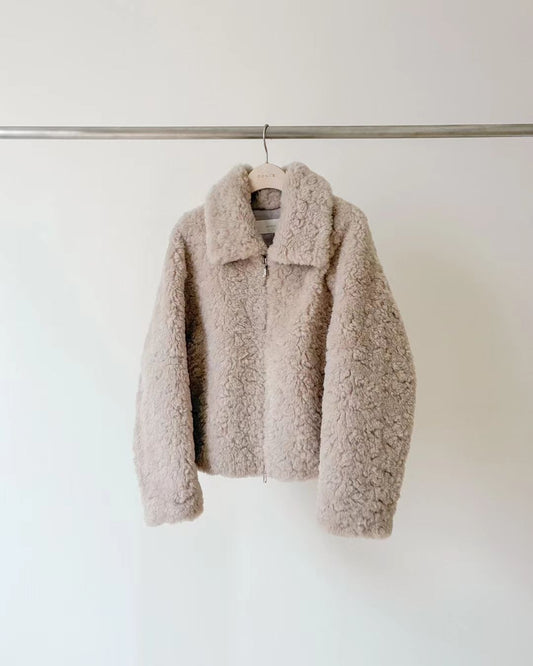 Korean APM Collection Ounce Faux Fur Zip Up Jacket (Preorder)