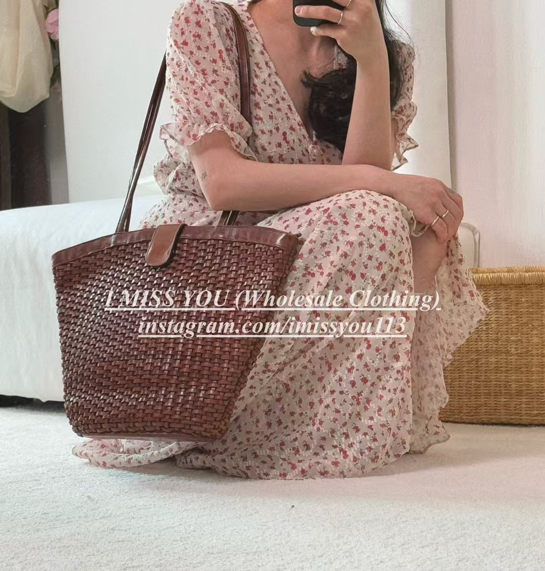 Korean APM Collection I Miss You Red Flower Dress (Instock)