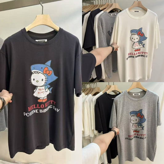 Korean APM Collection Hello Kitty Shark Graphic T-Shirt (Instock)
