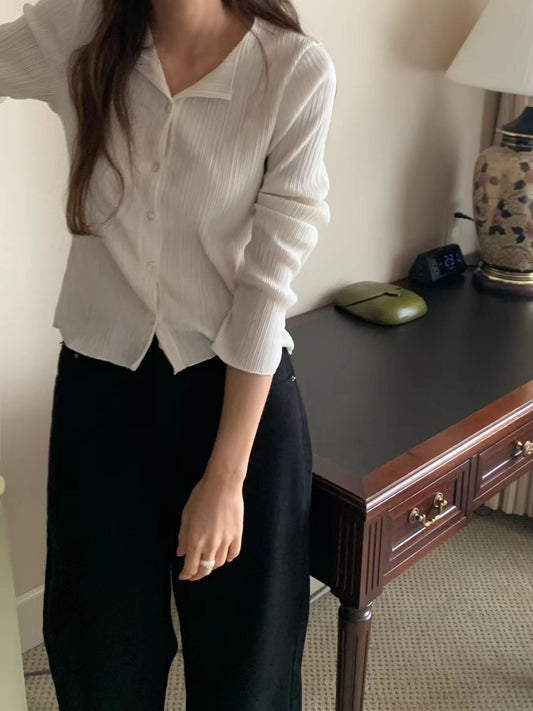 Korean APM Collection Ounce 3 Colors Slim Shirt (Instock)