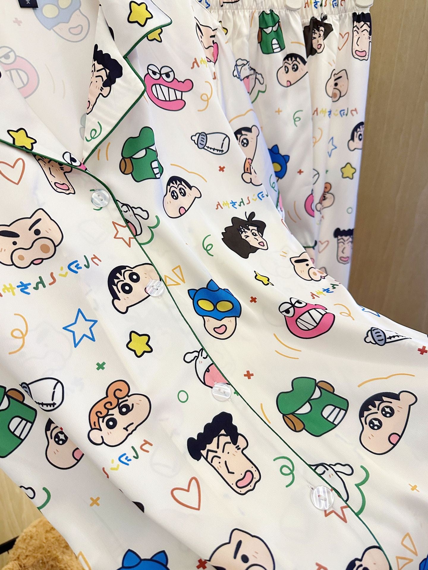 Kelly Designs Shinchan Pajama Set β Short Sleeve & Long/Short Pants 3pcs Set (Instock)