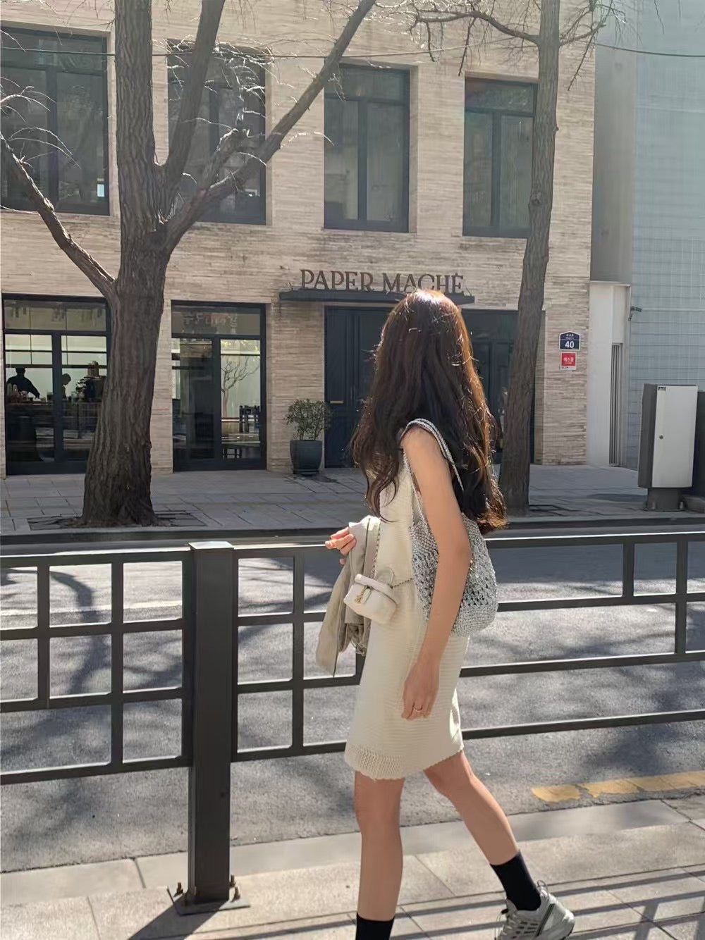 Korean APM Collection Ounce Two Colors Stripe Dress (Instock)