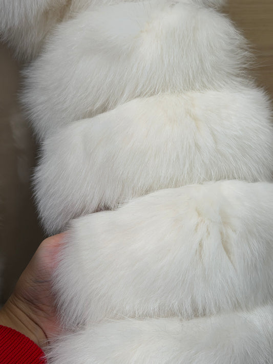 Kelly Designs Fox Fur Pure White Vest (Instock)