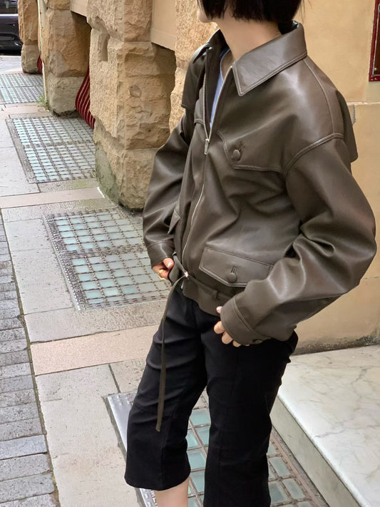 Korean APM Collection Real Leather Jacket (Instock)