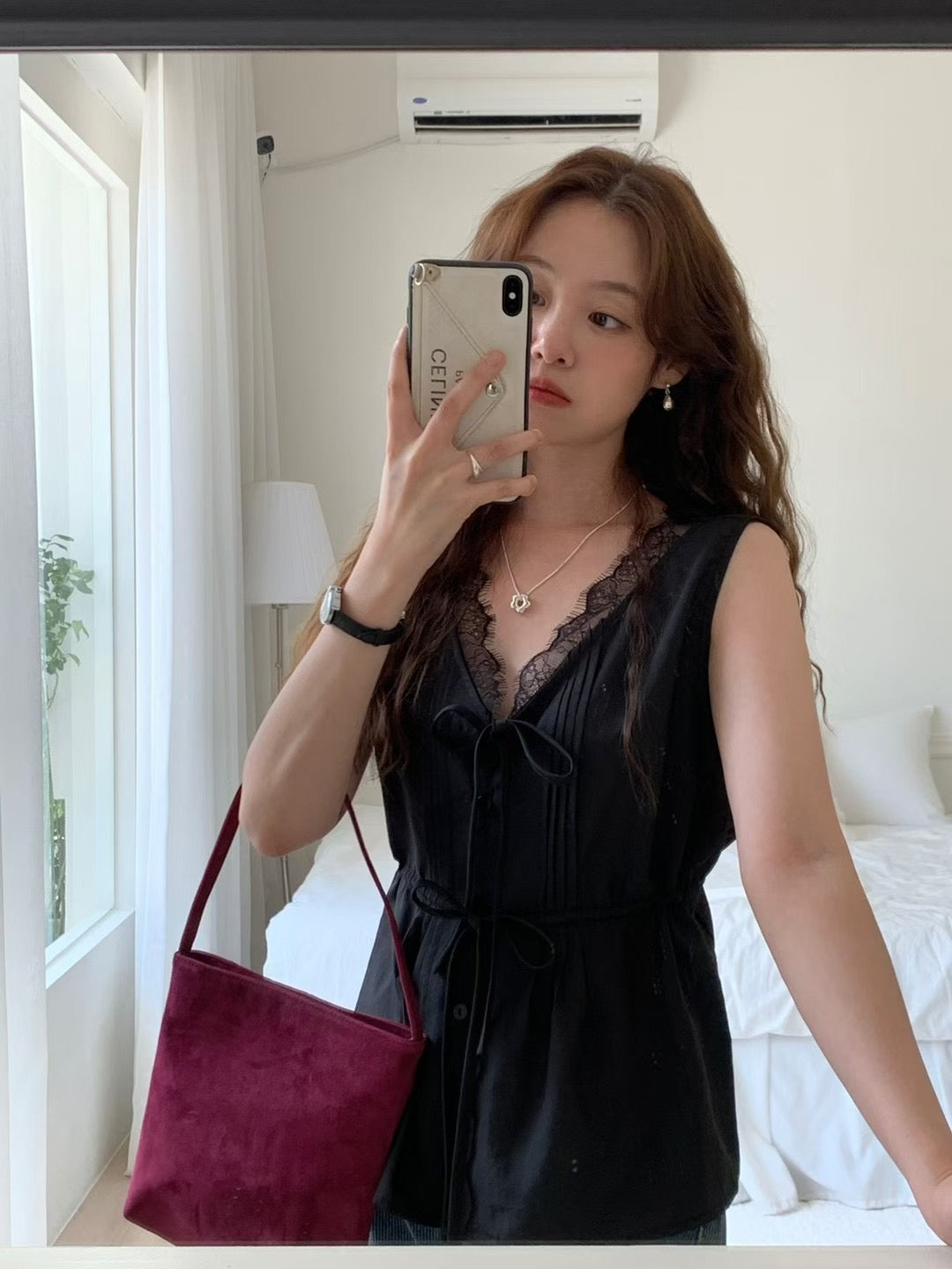 Korean APM Collection Lace Black Top (Instock)