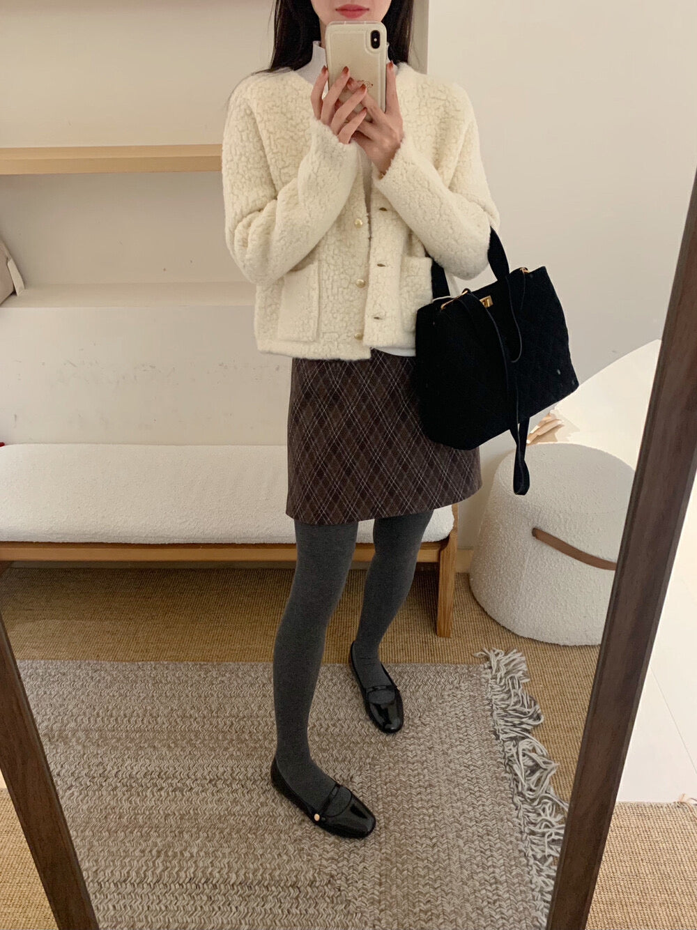 Kelly Designs Gold Buttons Wool Three Colors Cardigan (Instock)