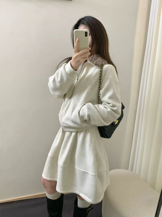 Kelly Designs Fleece-Collar Sweat Set | Cozy Two-Piece Lounge Outfit (Instock)