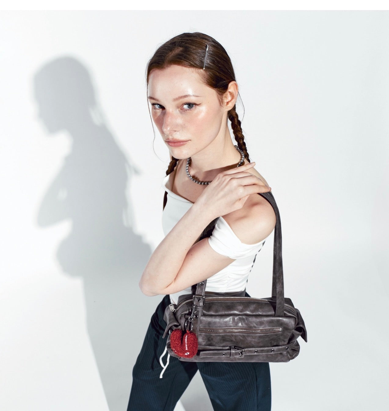 Korean Collection Samo Ondoh belt utility bag M baked gray (Instock)