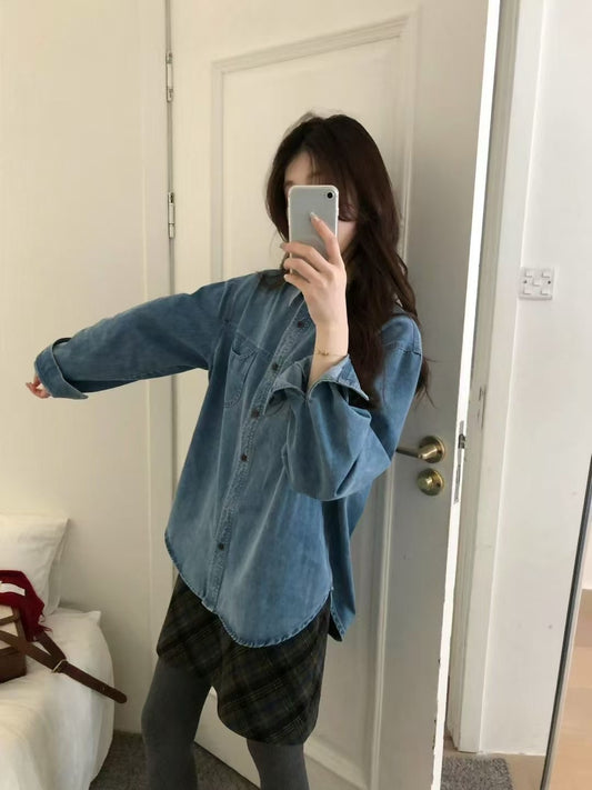 Kelly Designs Oversized Denim Shirt Jacket (Instock)