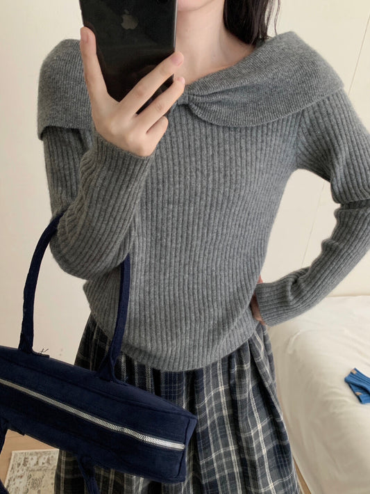 Kelly Designs Off-Shoulder Button Knit Top (Instock)