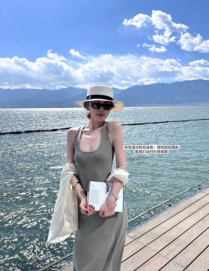 Kelly Designs U Neck Long Dress-3 Colors (Instock)