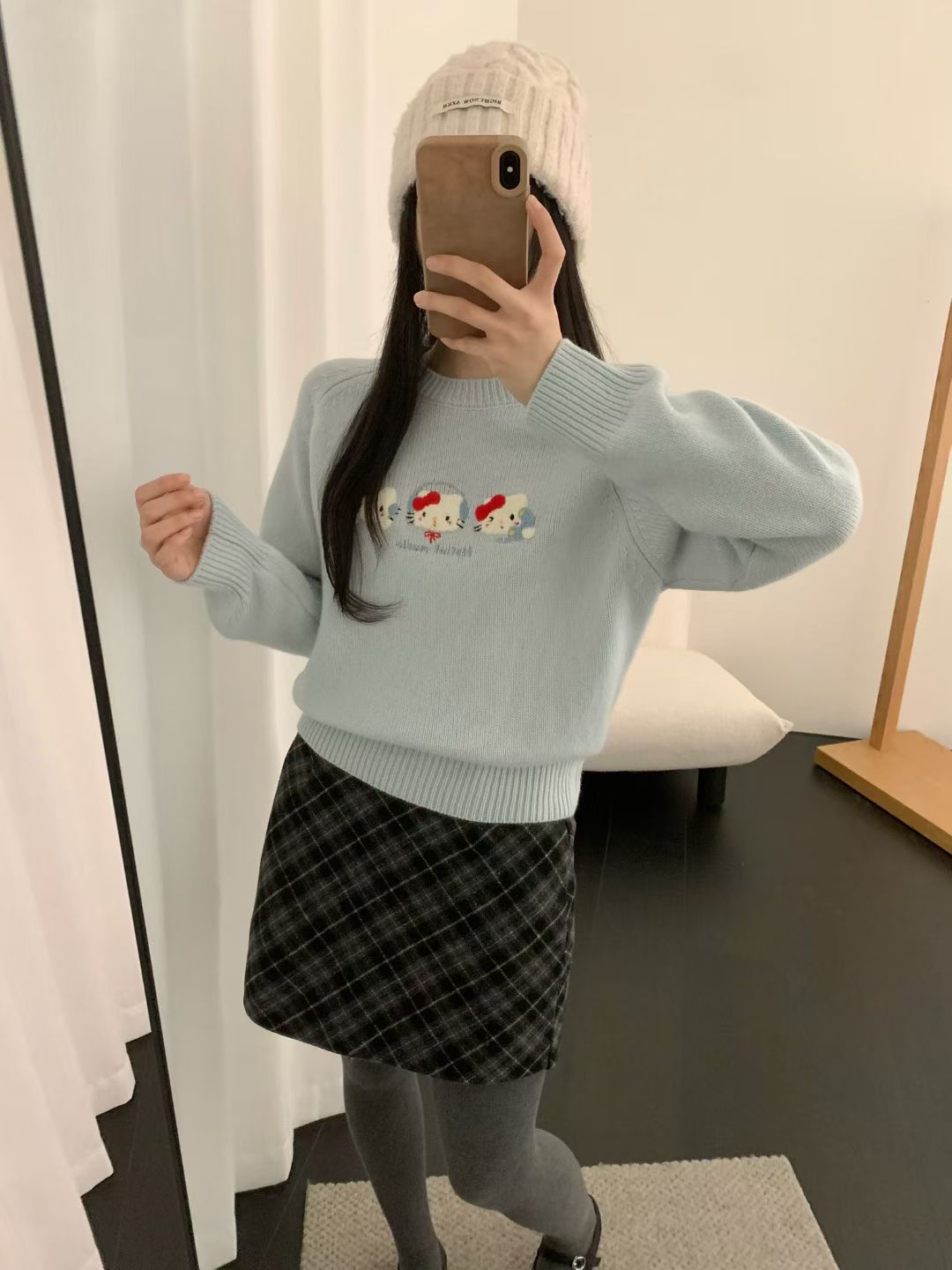 Kelly Designs Hello Kitty 100% Wool Embroidered Sweater (Instock)