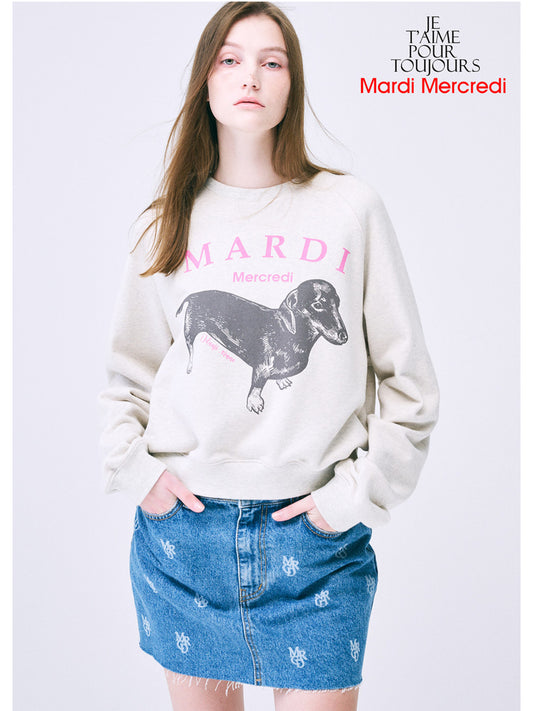 Mardi Mercredi SWEATSHIRT RAGLAN DDANJI_OATMEAL PINK (Preorder)