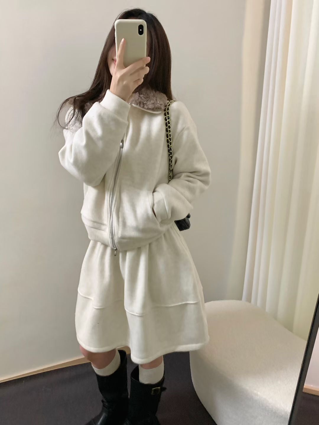 Kelly Designs Fleece-Collar Sweat Set | Cozy Two-Piece Lounge Outfit (Instock)