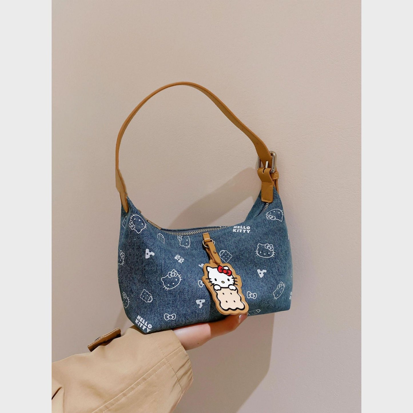 Kelly Designs Hello Kitty Denim Colors Shoulder Bag – Y2K Style(Instock)