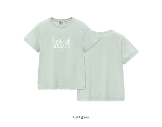 Marithe _W Classic Logo Ringer Tee Light Green (Preorder)