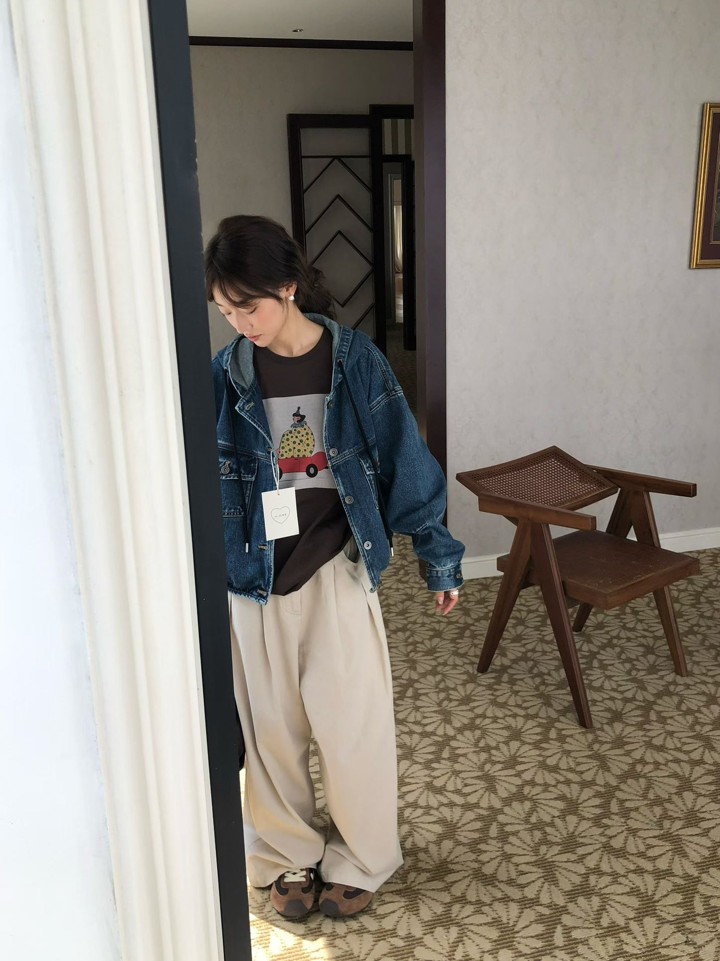 Kelly Designs Denim Hoodie Navy Jacket (Instock)