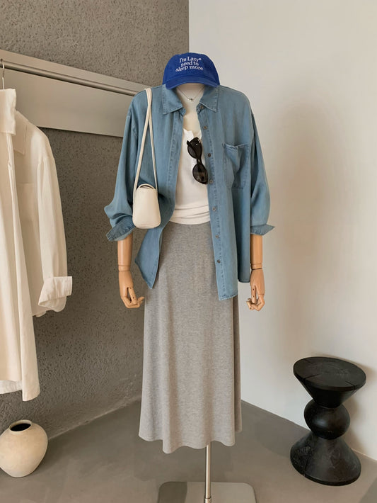 Kelly Designs 3-Piece Casual Set –Jacket, Cami Tank Top, & Long Skirt (Instock)