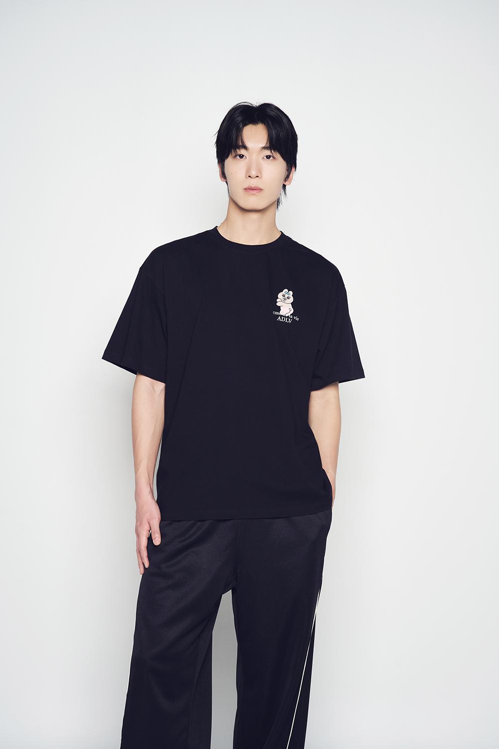 ADLV TANNING OPANCHU USAGI BASIC LOGO SHORT SLEEVE T-SHIRT BLACK (Instock)