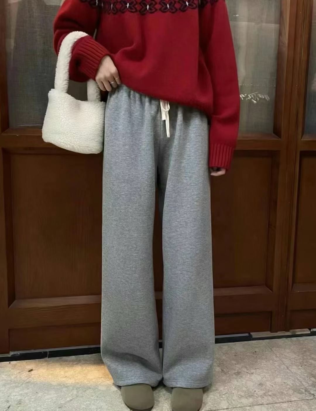 Korean APM Collection Fleece Pants - 4 Colors (Instock)