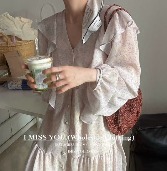 Korean APM Collection I Miss You Purple Dress (Instock)