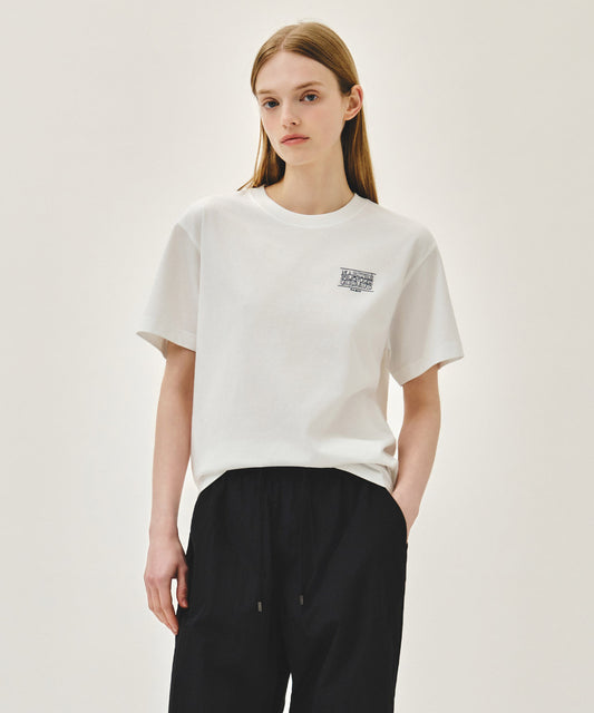 Marithe DOODLE BEAR TEE white/beige (Instock)