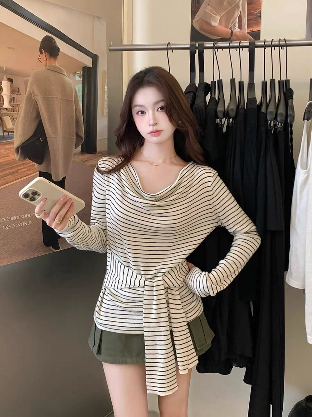 Kelly Designs Two Colors Stripe 2-ways Top (Instock)