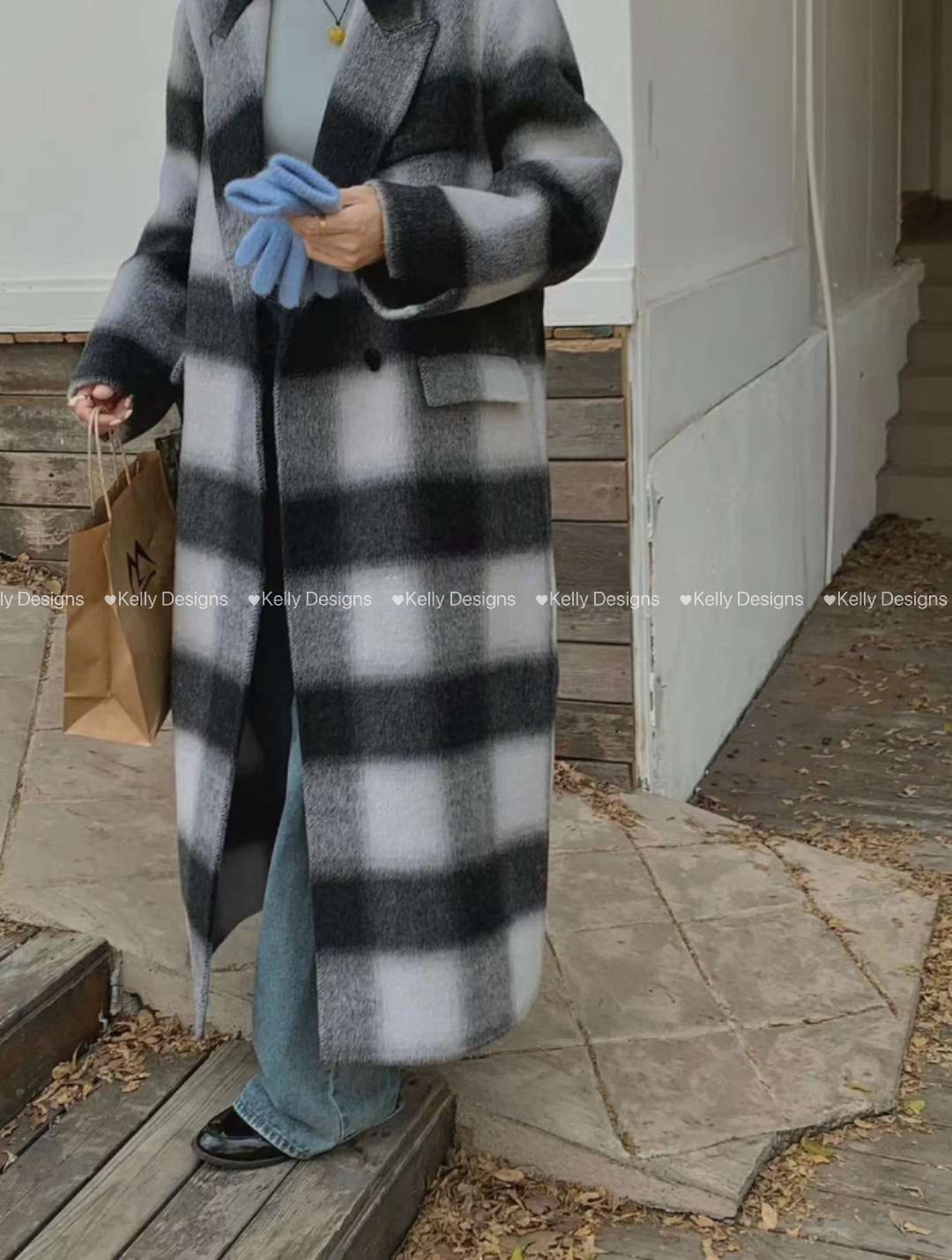Kelly Designs Lattices Wool Coat (Instock)