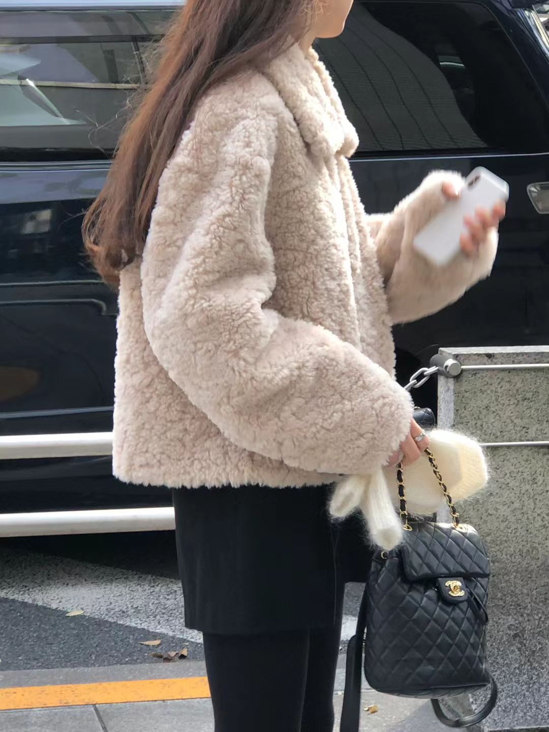 Korean APM Collection Ounce Faux Fur Zip Up Jacket (Preorder)