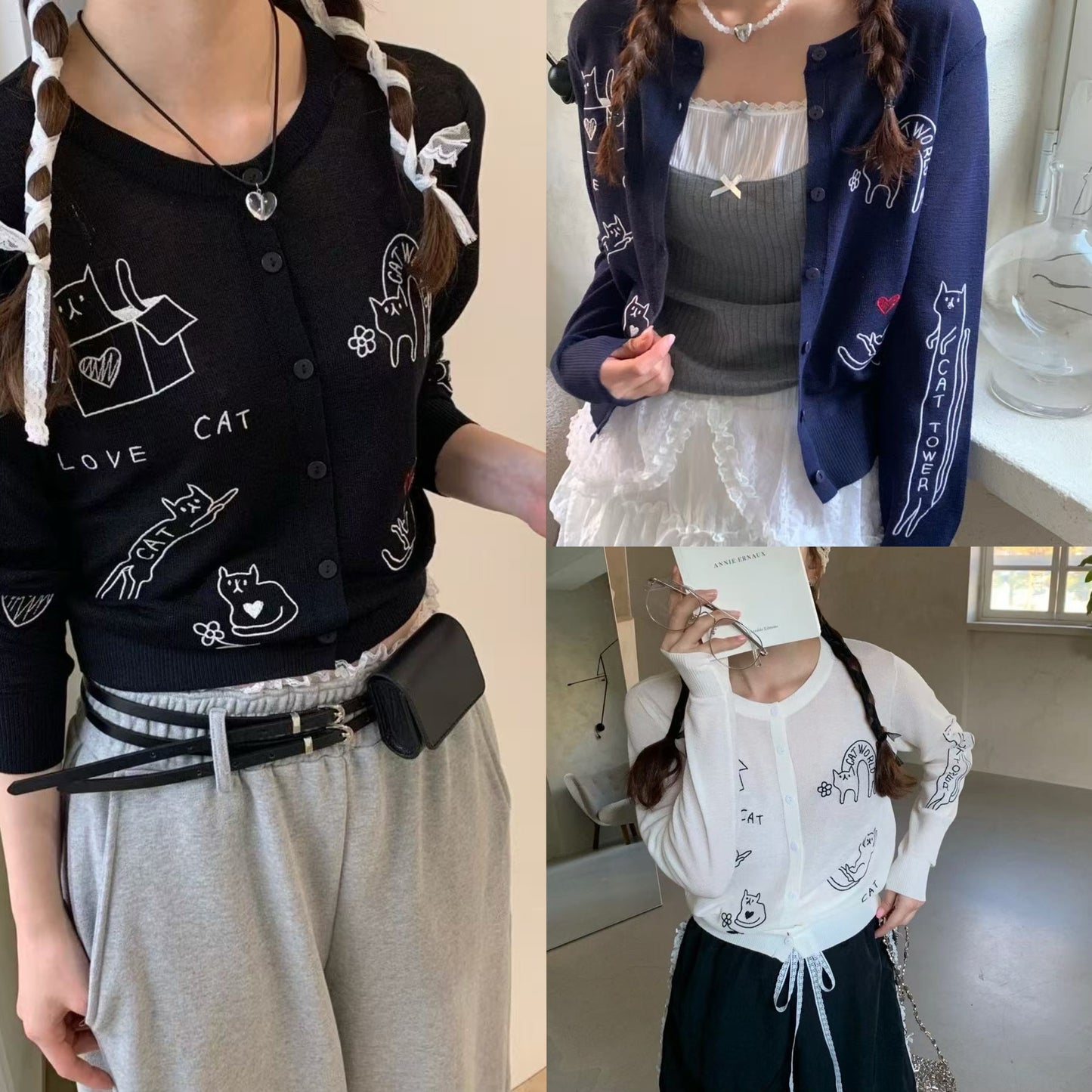 Korean APM Collection Cartoons Cardigans (Instock)
