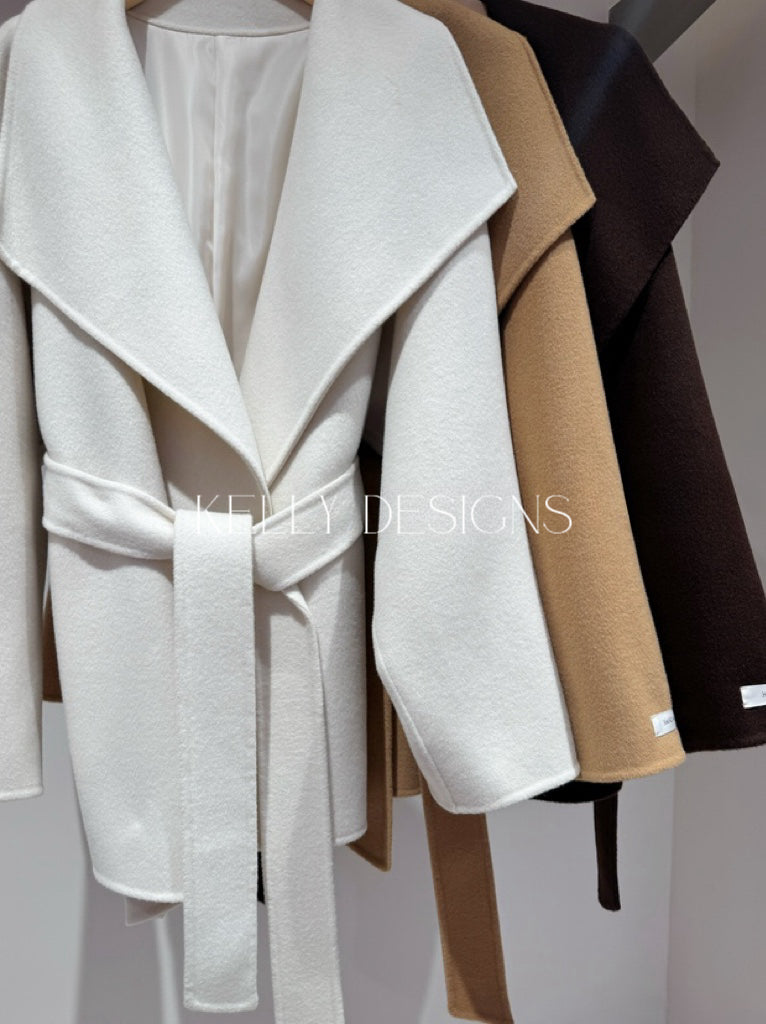 Kelly Designs Brown Sheep Wool Coat (Instock)